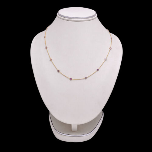 Multi sapphire necklace in 18KT gold