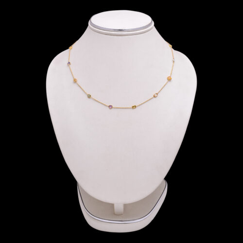 Multi sapphire necklace in 18KT gold