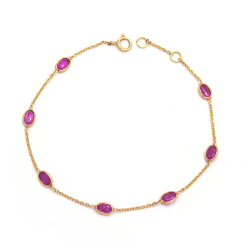 Ruby bracelet in 18KT gold