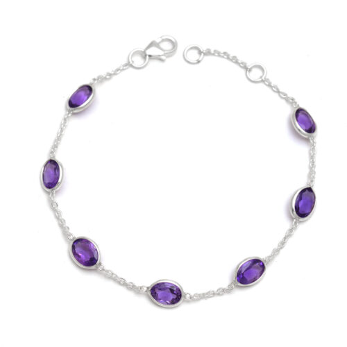 Amethyst bracelet in silver