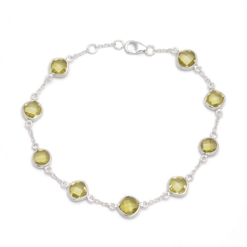 Lemon topaz bracelet in silver