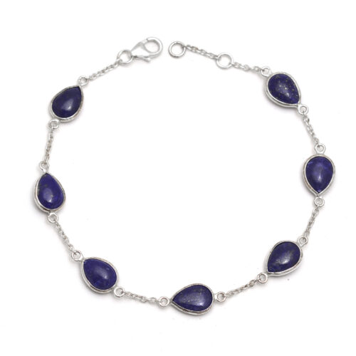 Lapis bracelet in silver
