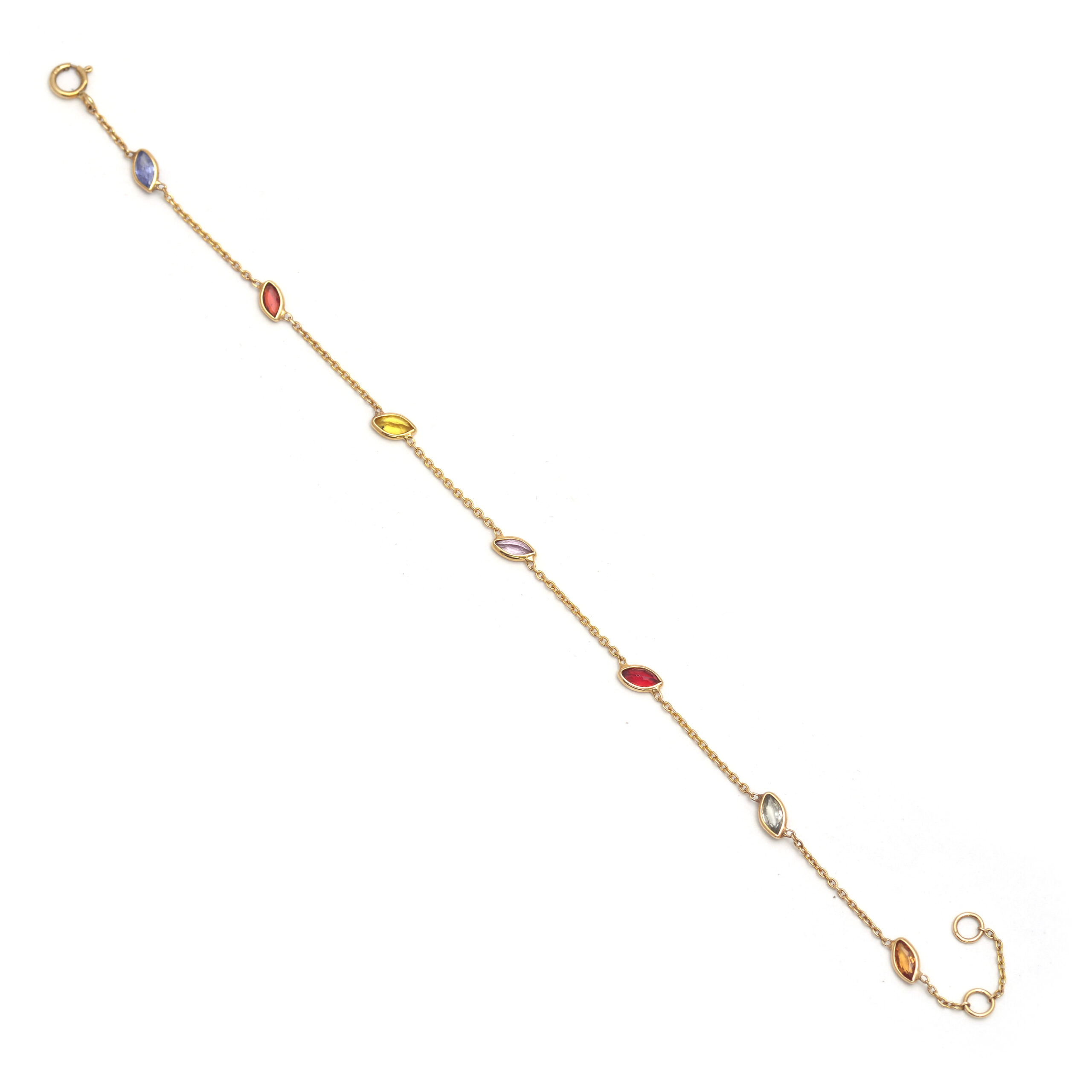 Multi sapphire bracelet in 18KT gold - Image 2