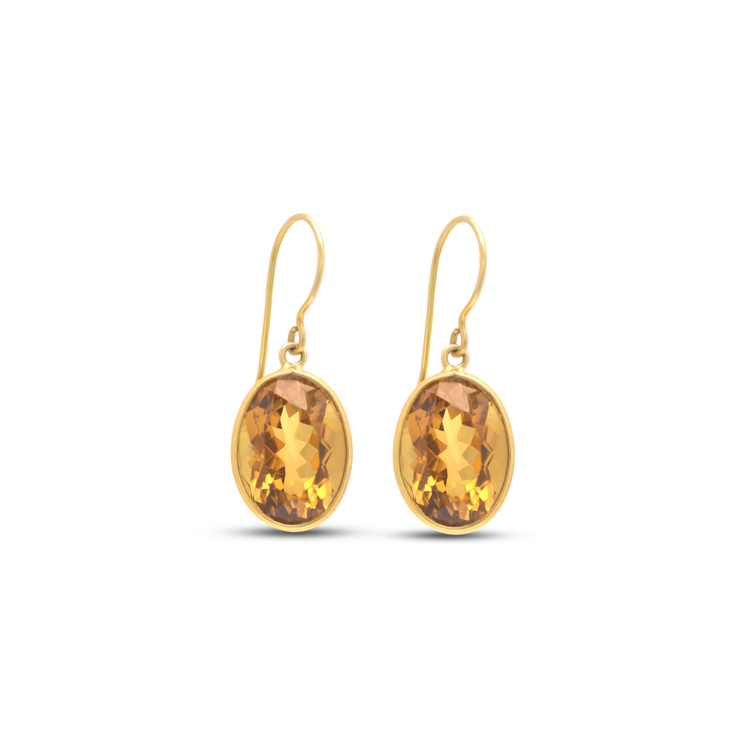 Citrine earrings in 18KT gold - Image 2