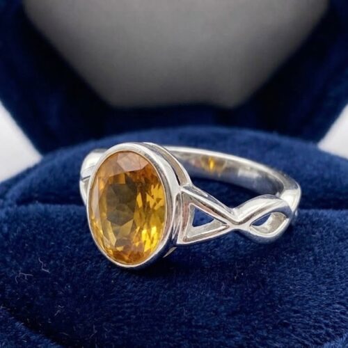 Natural Oval Citrine Ring