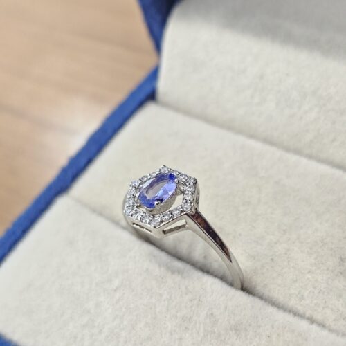 Oval Tanzanite Silver Ring